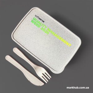 Печать градиента на бамбуковых ланчбоксах