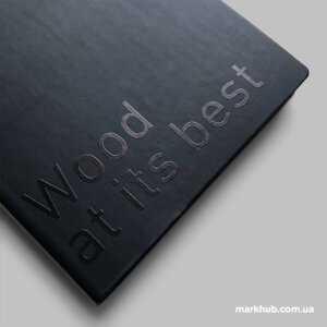 Объемное нанесение на обложке блокнота