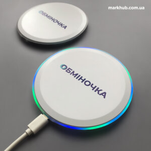 Печать логотипа на беспроводных зарядках
