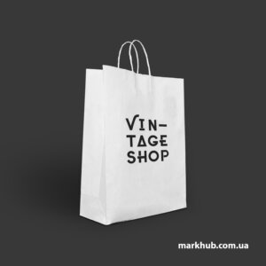 Шелкотрафаретная печать в два цвета на крафт-пакетах