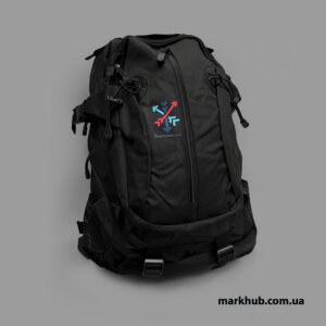 Черный рюкзак со стильным принтом – идеальный выбор