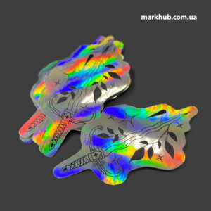 Голографические наклейки, переливающиеся всеми цветами радуги, очаровывают своей яркостью и неповторимостью