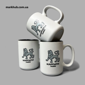 Керамические чашки с печатью UV-DTF для компании