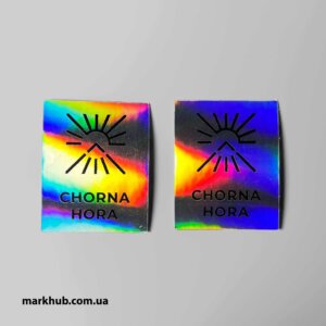 Печать наклеек на голографической пленке